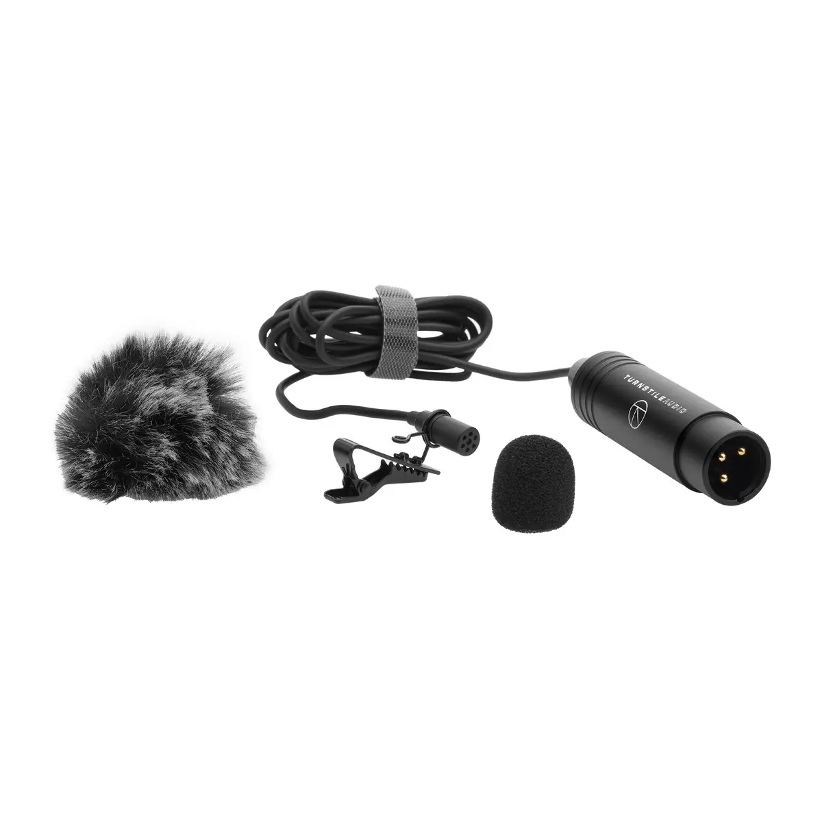 Turnstile Audio Station Series TASL300 XLR Omnidirectional Electret Condenser Lavalier Microphone, Portable Aluminium-Body Mic with Cable, Protection Case, and Secure Connector