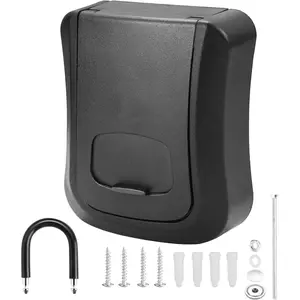 Key Lock Box with 4-Digit Combination Code - Black Heavy-Duty Key Lock Holder for Multiple scenarios, Weatherproof Outdoor Hide-a-Key Box for Home, Car, Office (Universal Fit)