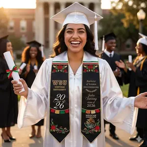 Custom Mexican Graduation Stole, Mexican Flag Graduation Sash 2026, Mexico Pattern Stole, Custom Name & School Sash Senior Graduation Gift Graduation Stole