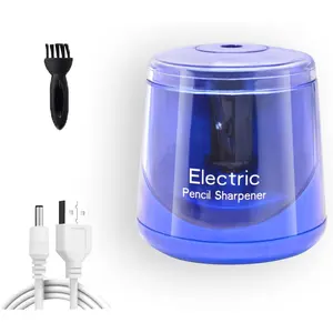 Electric Pencil Sharpener, Battery Not Included or USB Powered Small Portable Automatic for NO.2 Pencils, Suitable for Home and Office, Dark Blue