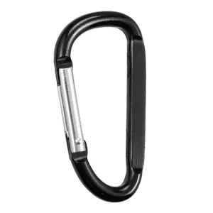 【Father's Day gift】VEVOR 10 PCS Black Carabiner, Caribeaner Clip, Spring Snap Hook for Keychain Clip, 3.07" Aluminum Alloy D Ring Shape Carabeaner with 20 PCS Keyring, Multipurpose for Camping, Hiking, BackpackingSummervibes