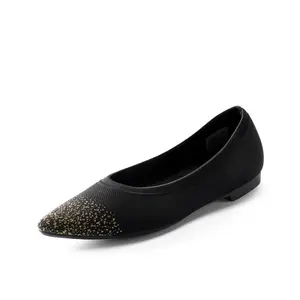 Dream Pairs Women's Lightweight Pointed Toe Sparkly Flats