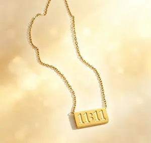 Final Clearance 11:11 Wish Necklace | 14K Gold Plated Manifestation Jewelry for Luck & Dreams