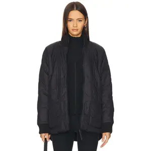 Beyond Yoga Reversible Quilted Jacket in Black