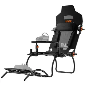 summervibes VEVOR Racing Wheel Stand Foldable For Logitech G923/G920/G29, Steering Wheel Stand Foot Pedal Angle Adjustable, Portable Steel Driving Simulator Cockpit-Thrustmaster T248P, GT/Formula Mode Large Size