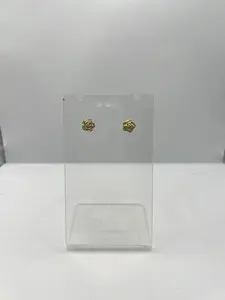 Gold Rose Stainless Steel Stud Earrings by JW Fashion Jewelry