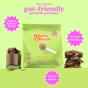 Gut-Friendly Protein Powder for Sensitive Stomachs, Low-FODMAP, No Bloating, Easy to Digest, Vegan, Dairy-Free, & Gluten-Free, 20g Pea & Protein Blend, 0g Sugar