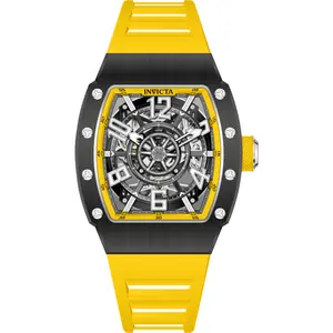 Invicta Men's Analog Watch - S1 Rally Automatic Yellow Silicone Rubber Strap | 69516