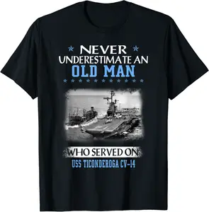 USS Ticonderoga CV-14 Veterans Day Father Day T-Shirt - Peterbauti Shop 75B08Y18YSZH