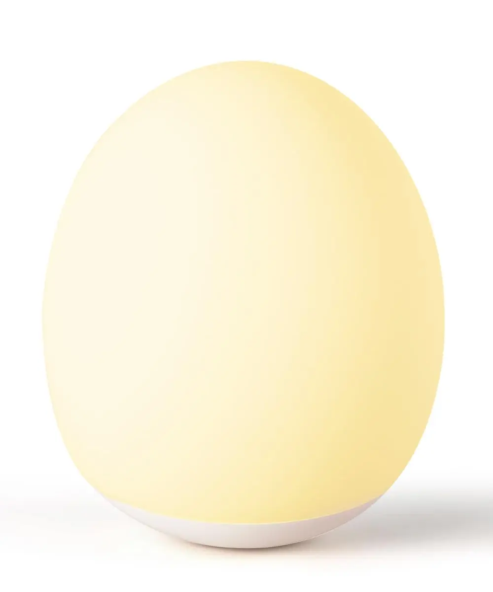 Cordless Rechargeable Egg Night Light for Kids & Babies, BPA-Free Eye-Caring Soft Table/Desk Lamp with 30-Min Timer for Nursery, Breastfeeding, Kids Bedroom