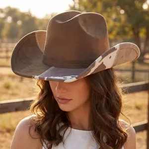 Western Color Block Cowboy Hat