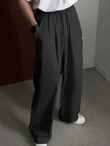 Men’s Wide-Leg Baggy Pants - Menswear, Casual, Loose, Plain, Stylish Male Bottoms, Chic & Effortless, Drapey Fabric, Slimming, Bulge-Concealing, Lightweight Summer Athletic Pants, Father’s Day Gift