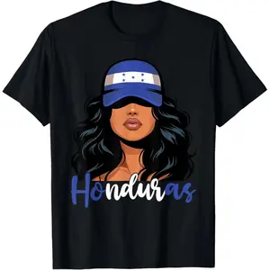100% Cotton Unisex Honduran Honduras Flag Proud Hondureña Women T-Shirt