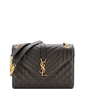 Pre-owned Yves Saint Laurent Leather Shoulder Bags Saint Laurent Classic Monogram Envelope Satchel Mixed Matelasse Medium by Rebag