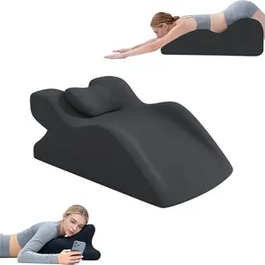 Large Memory Foam Wedge Pillow — 27-Degree Body Pillow, Bedroom Comfort Pillow, Reading & Leg  Pillow; Perfectly Contours to the Waist and Neck, Meeting a Variety of Positional Needs. Includes a Removable, Washable Cover.