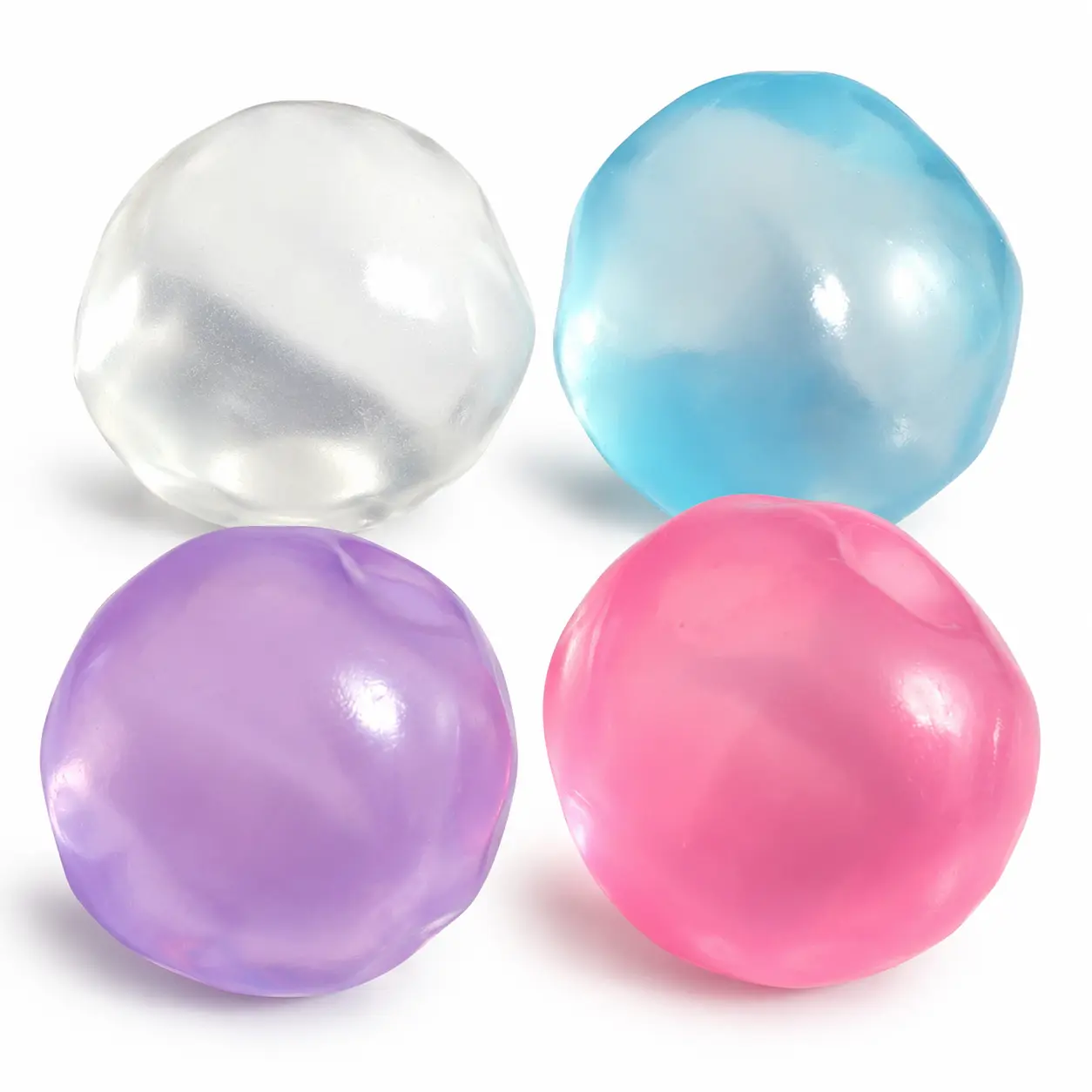 Super clear coconut oil squeeze toy, handmade coconut oil ball, Moonlight White, high transparency, slow rebound stress relief toy. Great for hands-on fun, gripping, sensory play, and stress relief.
