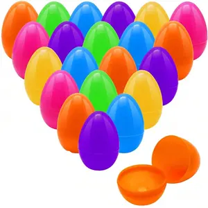 Easter Egg Shaped Fillable Eggs, Colorful Plastic Easter Egg, Party Favor Supplies for Easter Egg Hunt, Outdoor Hanging Decor, Ornaments