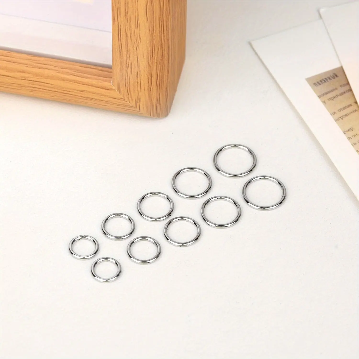 10pcs Stainless Steel Nose Ring, Lip Ring, Earrings, Male and Female Puncture Jewelry