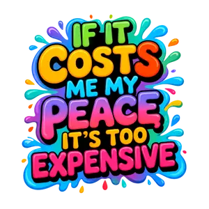 If It Costs My Peace DTF Print