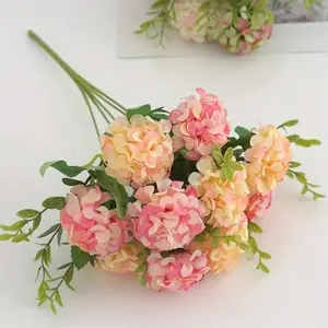 ⚖️ [Realistic Texture] Faux Hydrangea Flower | Wedding Party Floral Supply - (Needs Fluffing)