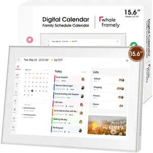 Digital Calendar, 15.6 Inch Smart Digital Calendar Planner & Chore Chart, IPS FHD 1920x1080 Touchscreen Interactive Display for Family Schedules - Share Photos & Videos via APP from Anywhere