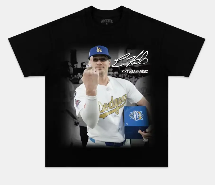 Youth & Adult KIKE HERNÁNDEZ T-SHIRT, Vintage Baseball Graphic Tee, Retro Baseball Fan Shirt, Game Day Apparel, Unisex Streetwear