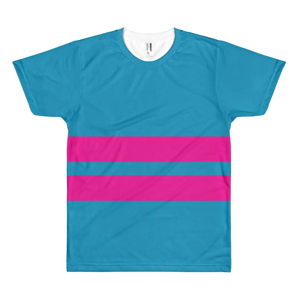 Frisk Short Sleeve T-Shirt - Frisk Clothing - Frisk Undertale Shirt - Frisk Green Striped Shirt - Frisk Gifts - Friskl Undertale Cosplay Shi