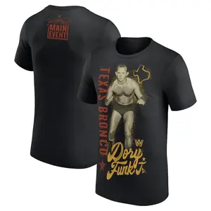 Men's Dory Funk Jr. Saturday Night's Main Event T-Shirt - Black - Mens, Hoodie, Sweatshirt Menswear Cotton Soft Top Basic Graphic Jeans