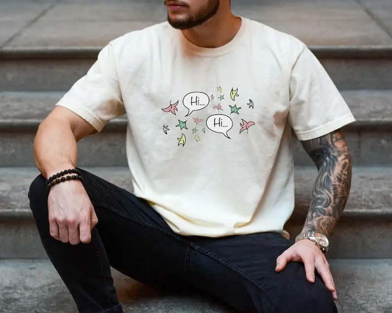 Heartstopper Hi Shirt, Nick And Charlie Inspired T-Shirt, Colorful Leaves Graphic Tee, LGBTQ Pride Shirt, TV Show Fan Gift Tran Anh Quan