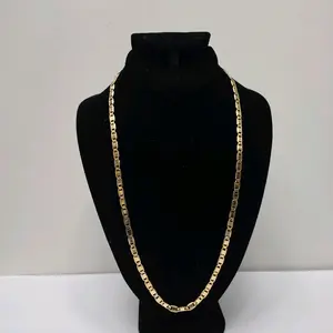 #469.  18K Gold Plated 2 Tone 24" Long Necklace  For Men and women. Unique,  High quality,  Water Resistant,  Hypoallergenic,  Nickel Free, Every day, Party, Gift idea .