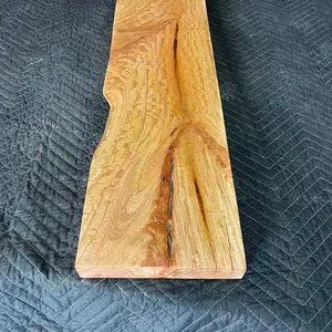 Raw Mango! Exotic Hardwoods for DIY projects. 3 sides flush, one side live edge. Perfect for a shelf or entryway!44”L x 9-10”W at 1.5” Thick