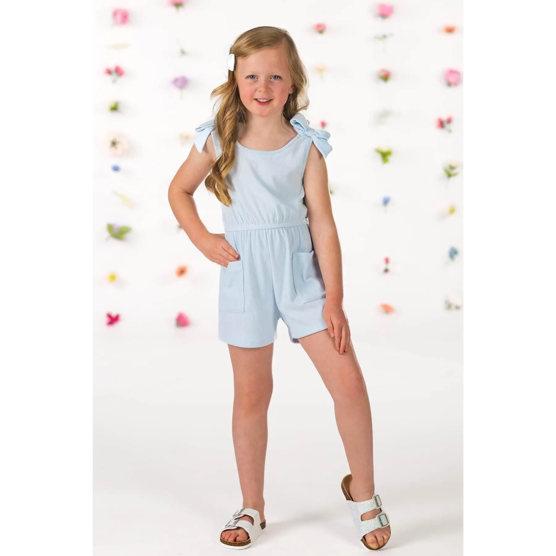 Ribbed Bow Romper Ribbed Bow Romper