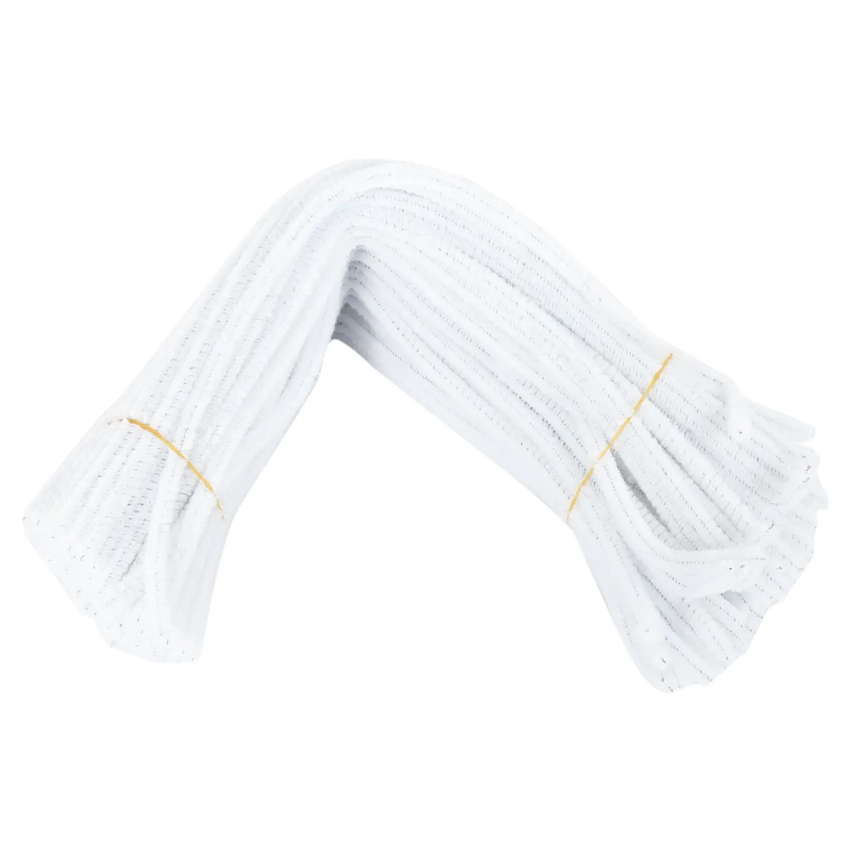White Bendable Wire Pipe Cleaners, 100 Pcs 30cm Craft Accessories for Car Interior Stowing & Tidying, School Crafts