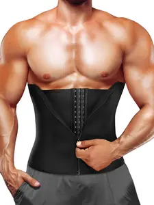 Men's Solid Zipper Waist Trainer, Waist Trimmer Cincher, Breathable Comfortable Tummy Control Shaper, Shapewear, Waist Cincher for Men, Shaper for Daily Wear