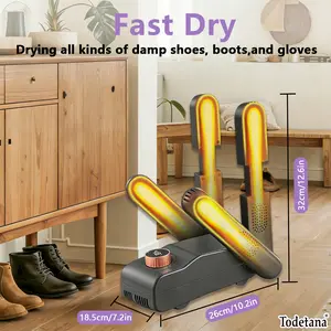 Four-Leg Shoe Dryer, Detachable 4-Tube Shoe Dryer  Timer Quick-Dry Boot Warmer/Dryer ABS+PP Material Boot Dryer Suitable for Snow Boots, Leather Shoes, Canvas Shoes, Socks