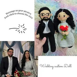 Crochet Couple Portrait Doll, Custom Couple Doll, Personalized crochet doll Look Alike Doll, Darlings Doll, Anniversary Gift, Personalized Handmade Crochet Gift For Mom Dad crochet dolls