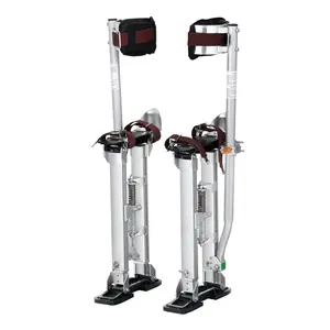 【Summervibes】VEVOR Drywall Stilts,  , 18''-30'' Adjustable Aluminum Tool Stilts with Protective Knee Pads, Durable and Non-slip Work Stilts for Sheetrock Painting, Walking, Taping, Silver