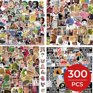 Stickers for meme, 300 Pcs/Pack Cute Vinyl Waterproof Laptop Sticker for School Students Gifts Supplies Classroom Teachers Prizes Stocking Stuffers Stickers for Kids Girls Teens-BY