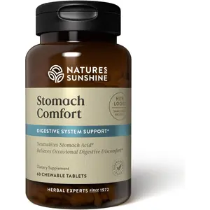 Nature's Sunshine Stomach Comfort, 60 Chewable Tablets | Helps Neutralize Acid and Soothe the Stomach by Supporting Digestion