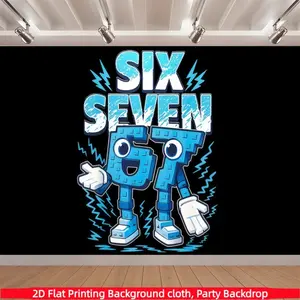 Fun 67 Birthday Background Banner, Party Decorations Banners, Photo Booth Background, Polyester Material, Suitable for Home, Office, Birthday, Anniversary, Outdoor and Indoor Parties, Photography Background Cloth, Birthday Party Supplies