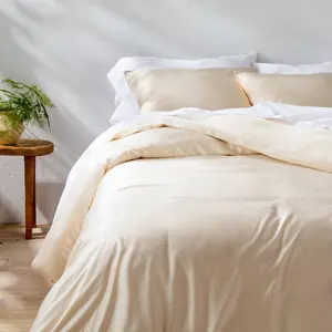 Full/Queen Rayon from Bamboo Duvet Set Natural - Casaluna