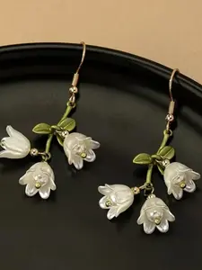 Fashionable Style Flower Design Dangle Earrings, Fashion Jewelry for Party, Daily Clothing Decor, Trendy All-match & Exquisite Jewelry for Birthday Gift