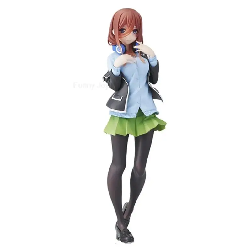 10-18cm Yotsuba Anime Cute Nakano Nino Figurine The Quintessential Quintuplets Figure Cat Nakano Miku Figure PVC Collection Toys