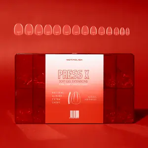 Notpolish Press X Tips 630pc - Natural Extra Short Almond