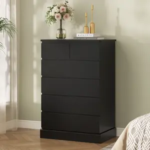 Hasuit 6 Drawer Dresser for Bedroom, Tall Chest of Drawers Storage Organizer for Closet, Modern Clothes Storage Tower with Ample Storage Space