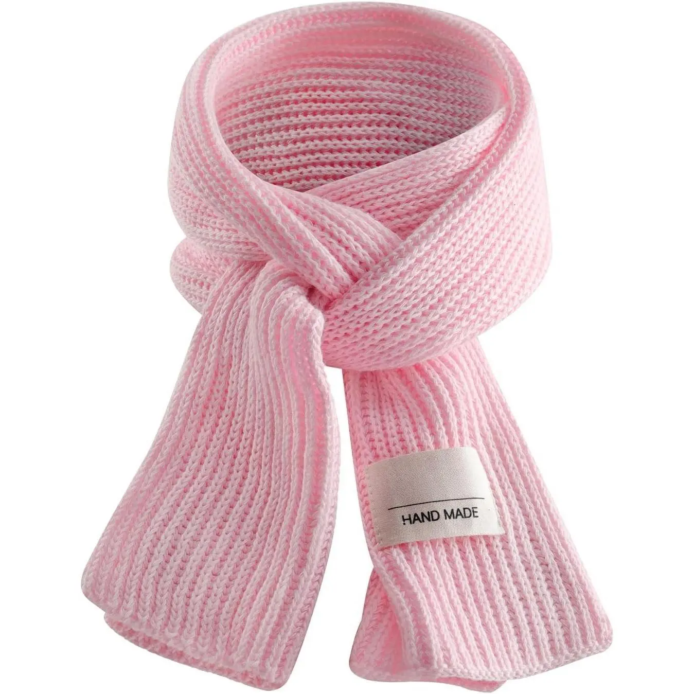 Kids' Soft Knit Polyester Classic Scarf - Warm Winter Neck Wrap with Cross Print, Elastic, One Size for 1-6 Years Old Boys & Girls, Ideal for School, Christmas, Birthday Shopping