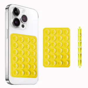 Double-Sided Suction Cup Phone Case Detachable Mount,Hands-Free Phone Accessories Holder for Selfies and Videos (Yellow)