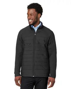 Devon & Jones Men's New Classics™ Charleston Hybrid Jacket Menswear Coats Beige Cotton Polyester Thermal Poly Fill Zipper Pockets