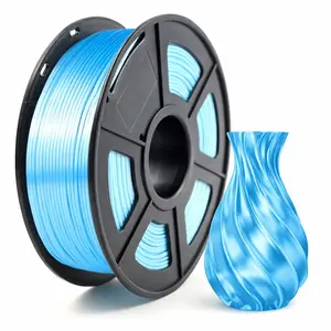 High Flow Pure Color Silk Metal Pla Filament, 1.75mm 250g Low Shrinkage Non-Curling Smooth Surface, Suitable for Most Fdm Printers