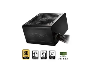 ASRock PRO Series PRO-850G 850 W ATX 3.1 Compatible 80 PLUS GOLD Certified Power Supply